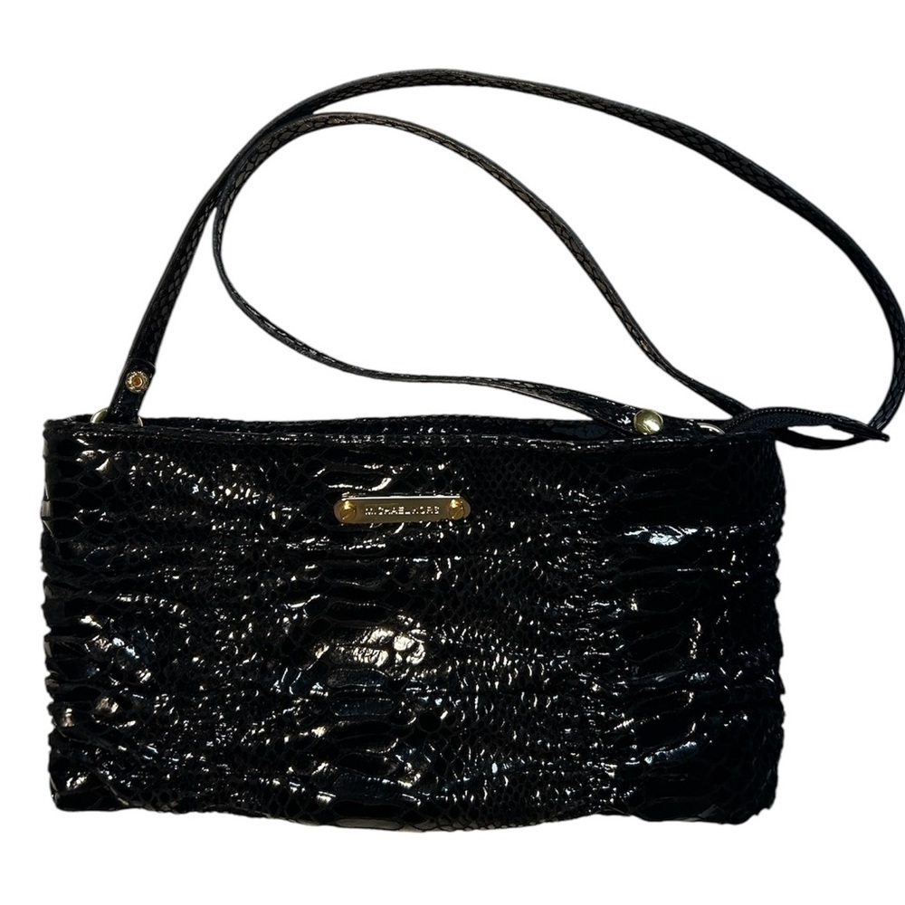 Michael Kors Black Small Vintage Clutch with gold hardware, EUC - Picture 1 of 6